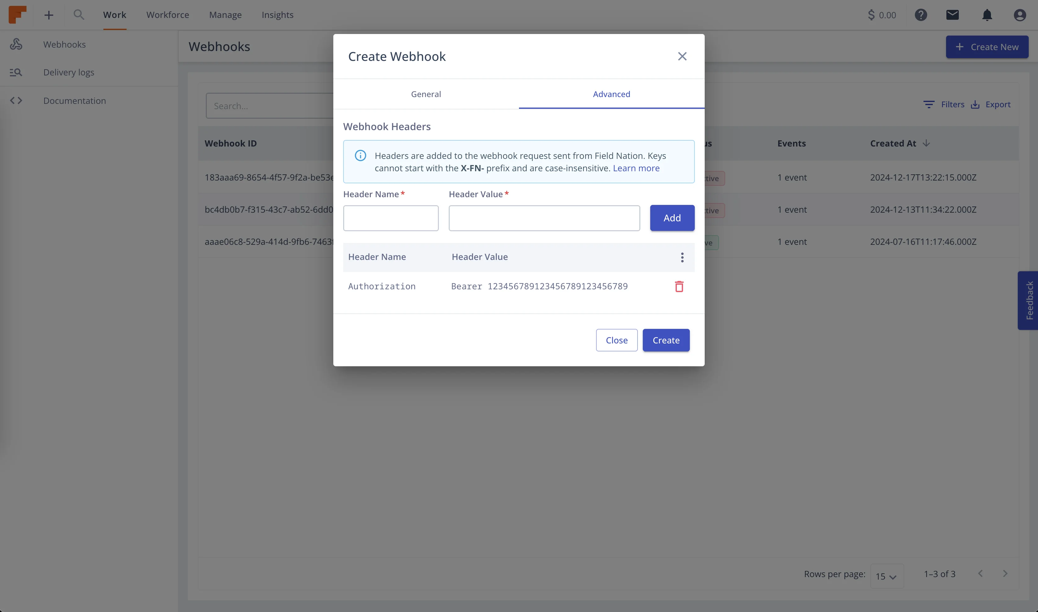 Advanced Webhook Configuration
