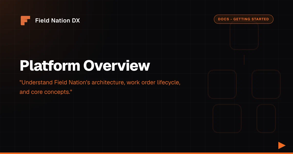 Platform Overview - Field Nation DX
